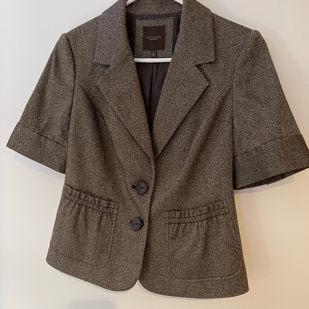 The Limited Women's Charcoal Short Sleeve Blazer